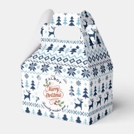 CHRISTMAS Blue Traditioneller personalisierter Gef Geschenkschachtel
