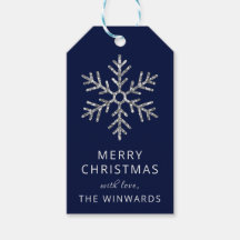 Christmas Blue und Silver Glitzer Snowflake