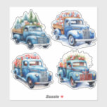 Christmas Blue Vintag Trucks Aufkleber<br><div class="desc">Was für eine tolle Art, um 4 einzelne blaue Weihnachtskrüge-Aufkleber zu erhalten... ... ... ... ... ... ... ... ... ... ... ... ... ... ... ... ... ... ... ... ... ... ... ... ... ... ... ... ... ... ... ... ... ... ... ... ... ... ... ......</div>