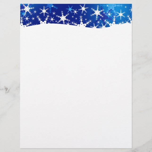 Christmas Blue Winter Snowflakes (Vorderseite)