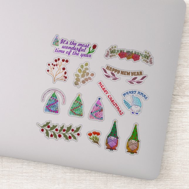 CHRISTMAS BLUME UND BLÄTTER AUFKLEBER (Detail)