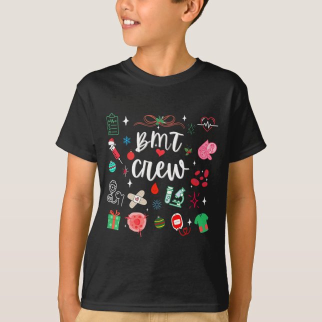 Christmas Bmt Crew Nurse Bone Marrow Transplant Nu T-Shirt (Vorderseite)
