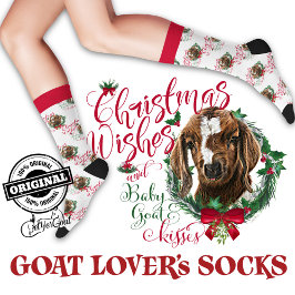 Christmas Boer Baby Goat wünscht Socken