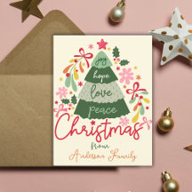 Christmas Boho Blume Grüße skandinavische