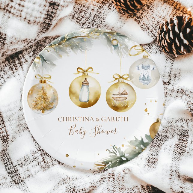 Christmas Boho Merry Little Baby Shower Pappteller (Von Creator hochgeladen)