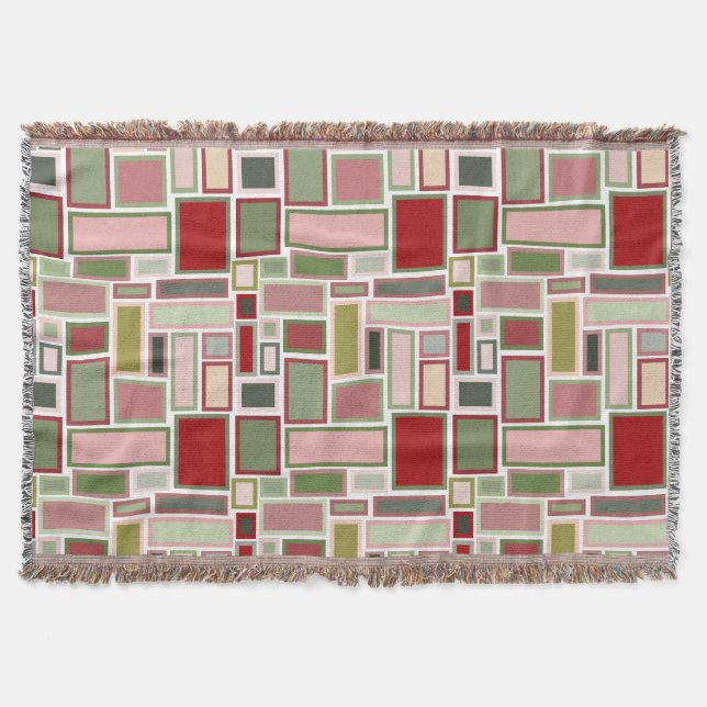 Christmas Boho Rectangle Decke (Vorderseite)