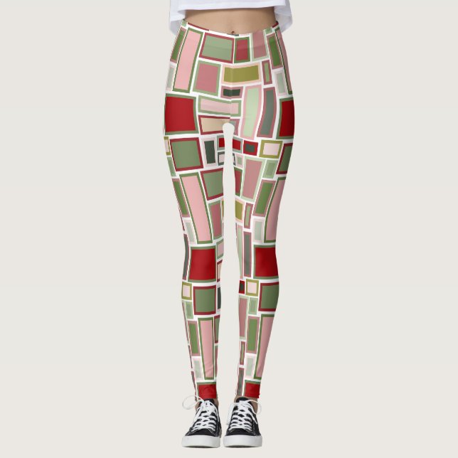 Christmas Boho Rectangle Leggings (Vorderseite)