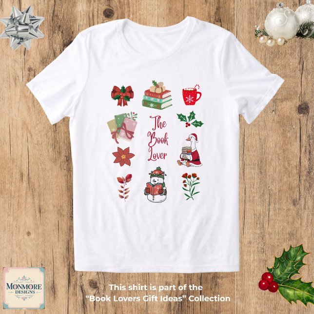 Christmas Book Lover T-Shirt Tri-Blend Shirt (Von Creator hochgeladen)
