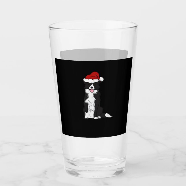 Christmas Border Collie Classic T-Shirt Glas (Vorderseite)
