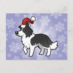 Christmas Border Collie Feiertagspostkarte