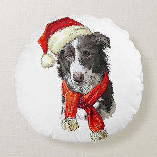 Christmas Border Collie Hund Throw Kissen