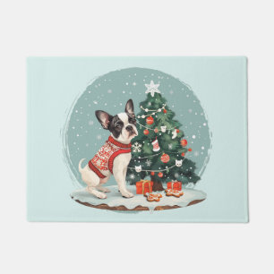 Christmas Boston Terrier Dog Fußmatte