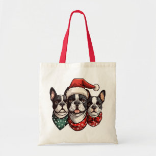 Christmas Boston Terrier Dogs Tragetasche