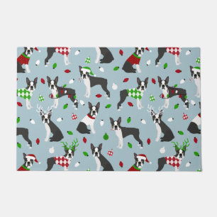Christmas Boston Terrier Fußmatte