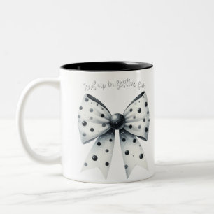 Christmas Bow Christmas Polka Dots Bow Festival Zweifarbige Tasse