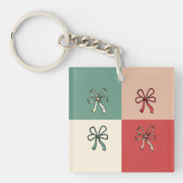 christmas bow conquette schlüsselanhänger