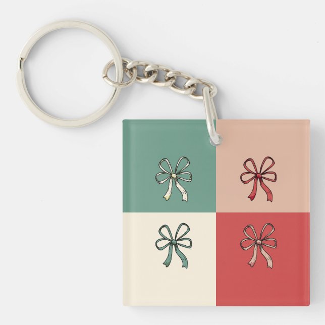 christmas bow conquette schlüsselanhänger