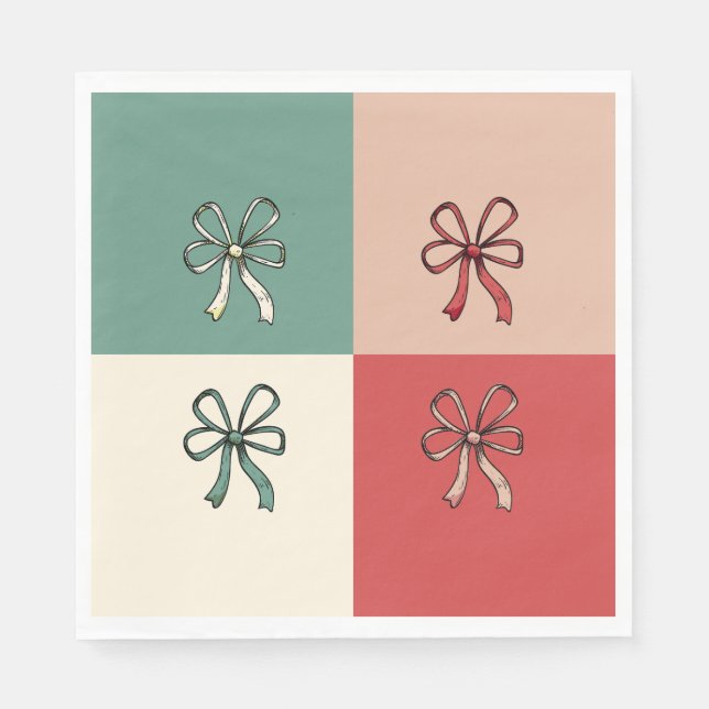 christmas bow conquette serviette (Vorderseite)