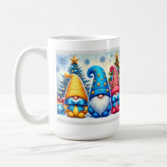 Christmas Bow Gnomes Kaffeetasse (Links)