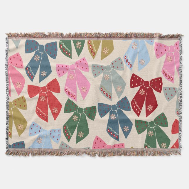 Christmas Bows Coquette Decke (Vorderseite)