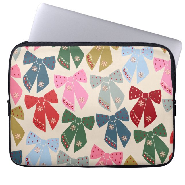 Christmas Bows Coquette Laptopschutzhülle (Vorderseite)