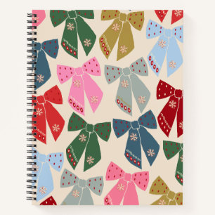 Christmas Bows Coquette Notizbuch