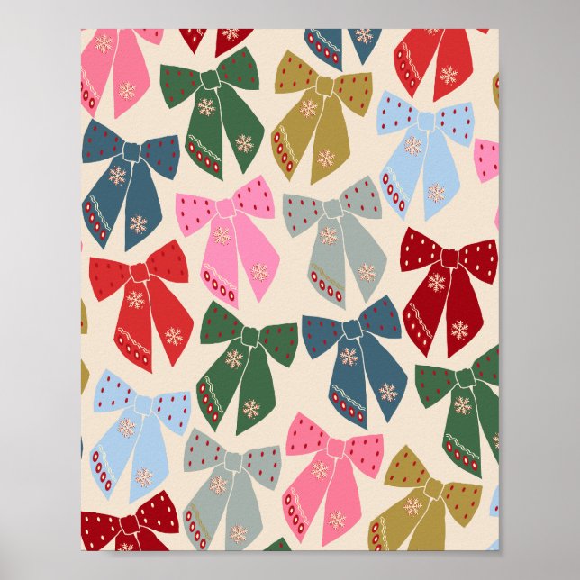 Christmas Bows Coquette Poster (Vorne)