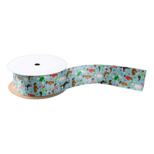 Christmas Boxer Dog Satin Ribbon Satinband