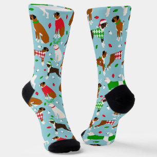 Christmas Boxer Dog Socken