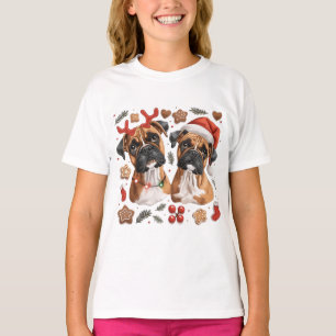 Christmas Boxer Hunde T-Shirt