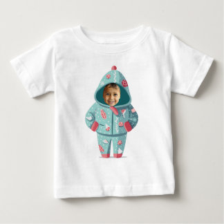 Christmas Boy Face Personalized Baby T-shirt