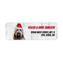 Christmas Briard Shepherd Dog Holiday Address