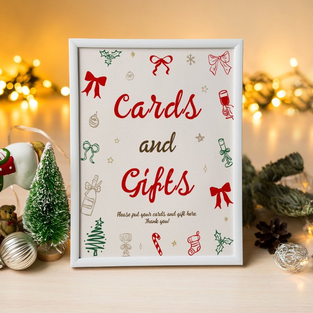 Christmas Bridal Shower Cards and Gifts Poster (Von Creator hochgeladen)