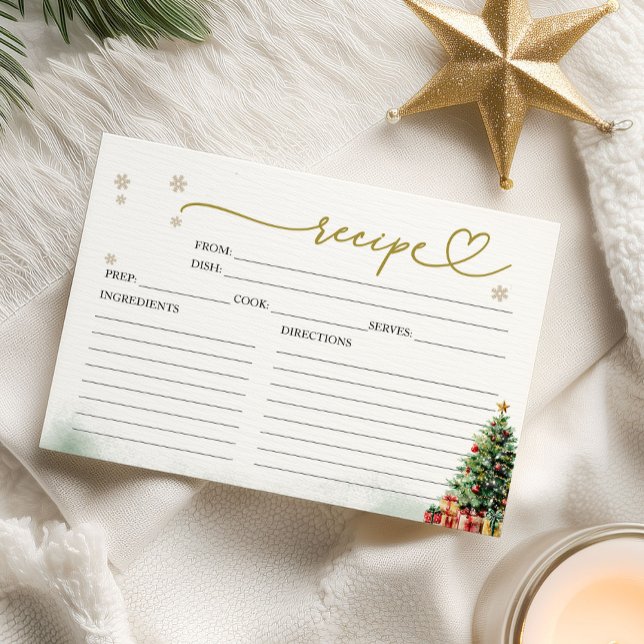 Christmas Bridal Shower Shower Recipe Cards (Von Creator hochgeladen)