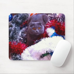 Christmas British Blue Mousepad
