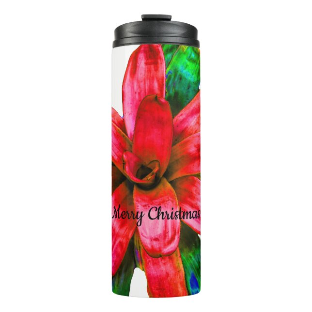 Christmas Bromeliad Thermal Tumbler Thermosbecher (Vorderseite)