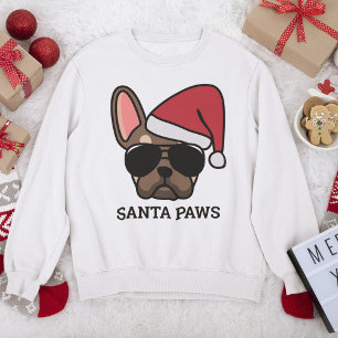 Christmas Brown Tan French Bulldog Sweatshirt