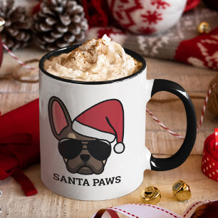 Christmas Brown Tan French Bulldog Tasse
