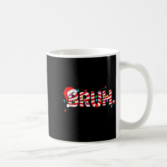 Christmas Bruh Candy Cane Santa Hat Xmas Slang Mem Kaffeetasse (Rechts)
