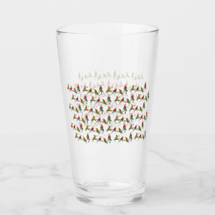 Christmas Budgie Frenzy Glas