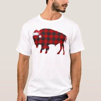 Christmas Buffalo Plaid Cow – Festive Holiday T-Shirt