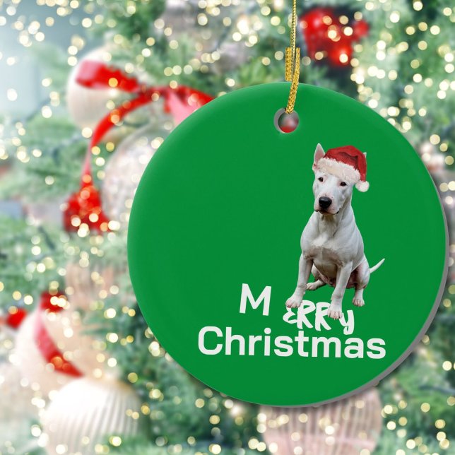 Christmas Bull Terrier Dog Frory Gruß Keramik Ornament (Von Creator hochgeladen)
