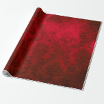 Christmas Burgundy Red Grunge Damask Geschenkpapier<br><div class="desc">Trendy Vintage bordeauxrote Damast Packpapier.</div>