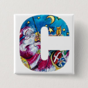 CHRISTMAS C SCHREIBEN / INSPIRIERT SANTA-MONOGRAMM BUTTON