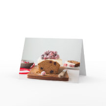 Christmas cake blank greeting card