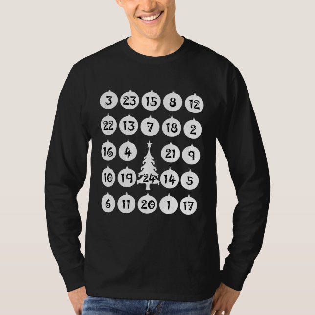 Christmas Calendar Countdown 2021 For Men Women Ki T-Shirt (Vorderseite)