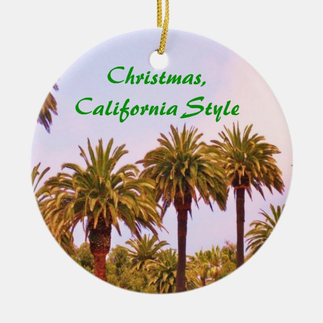 CHRISTMAS CALIFORNIA STIL KERAMIKORNAMENT (Vorne)