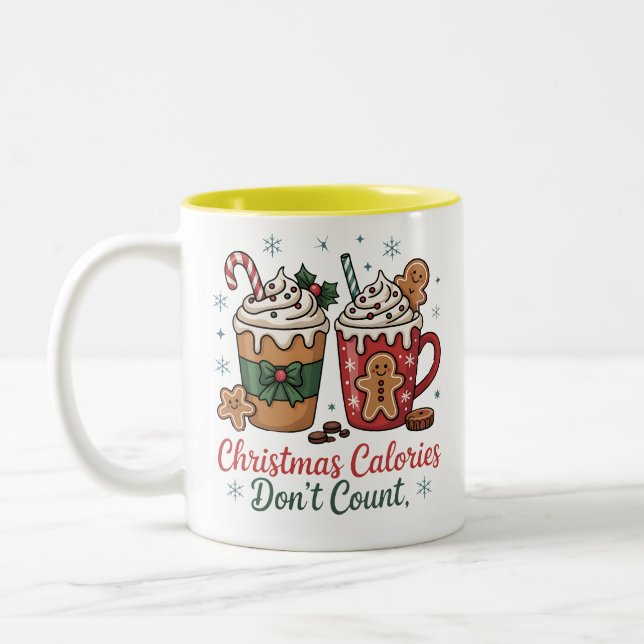 christmas calories don't count mug design  zweifarbige tasse (Links)