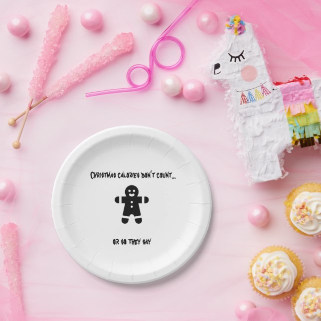 CHRISTMAS CALORIES ZÄHLEN NICHT PAPPTELLER (Party)