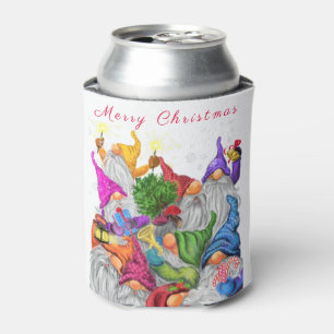 Christmas Can Cooler Happy Gnomes Party Dosenkühler